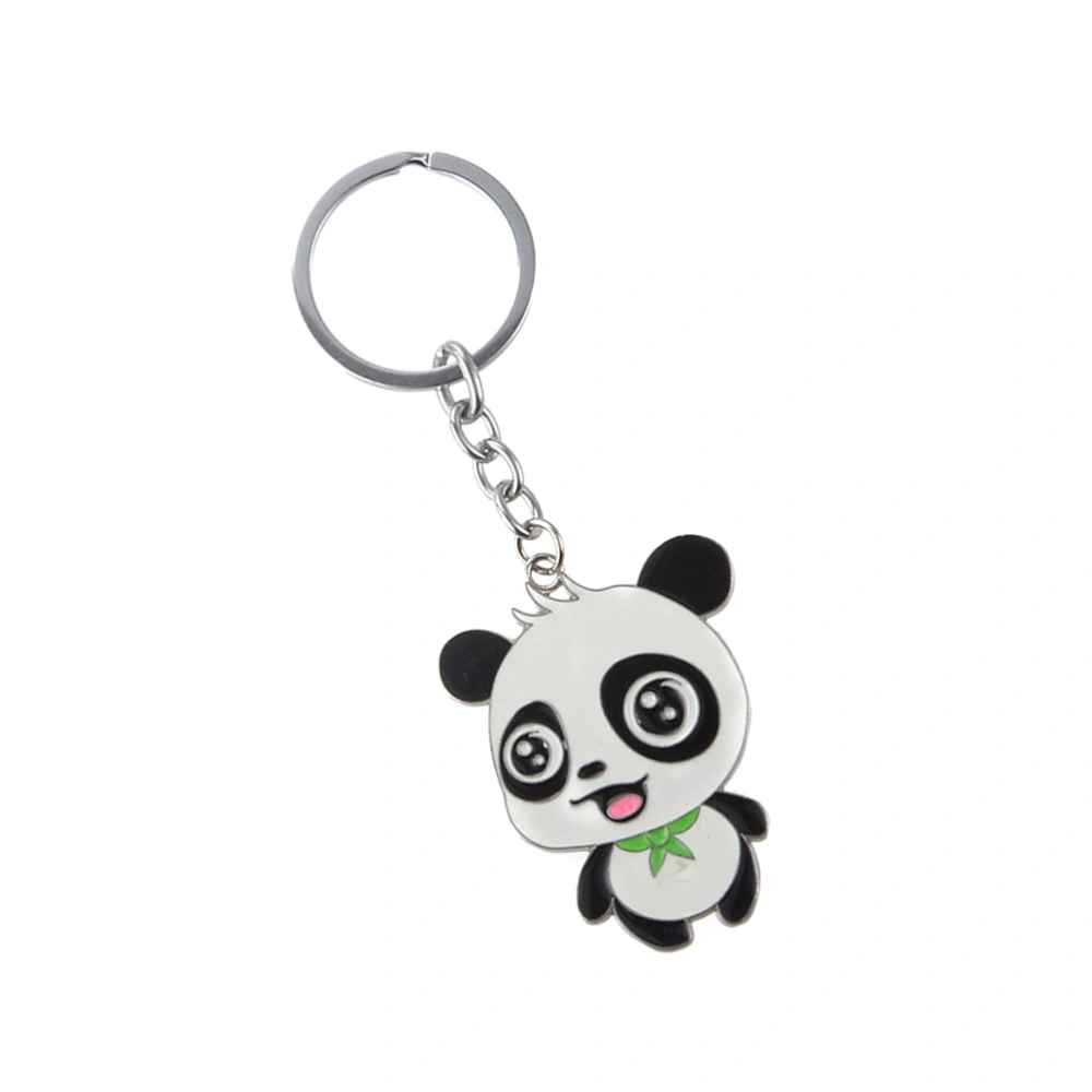 1pc Cartoon Panda Keychain Car Key Ring Metal Bag Pendant Decorations As Gift