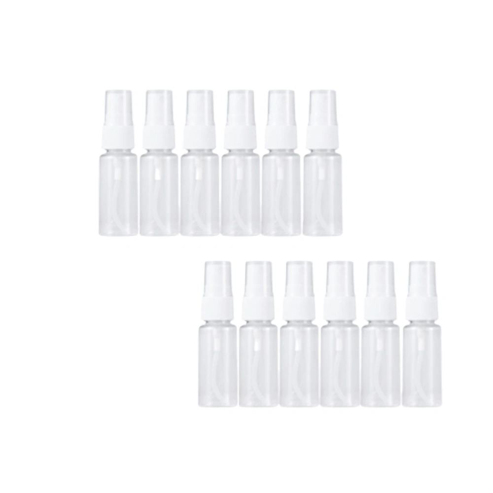 12Pcs 30ml Transparent Spray Bottle Makeup Perfume Bottles Press Pump Bottle Subpackaging Travel Bottles