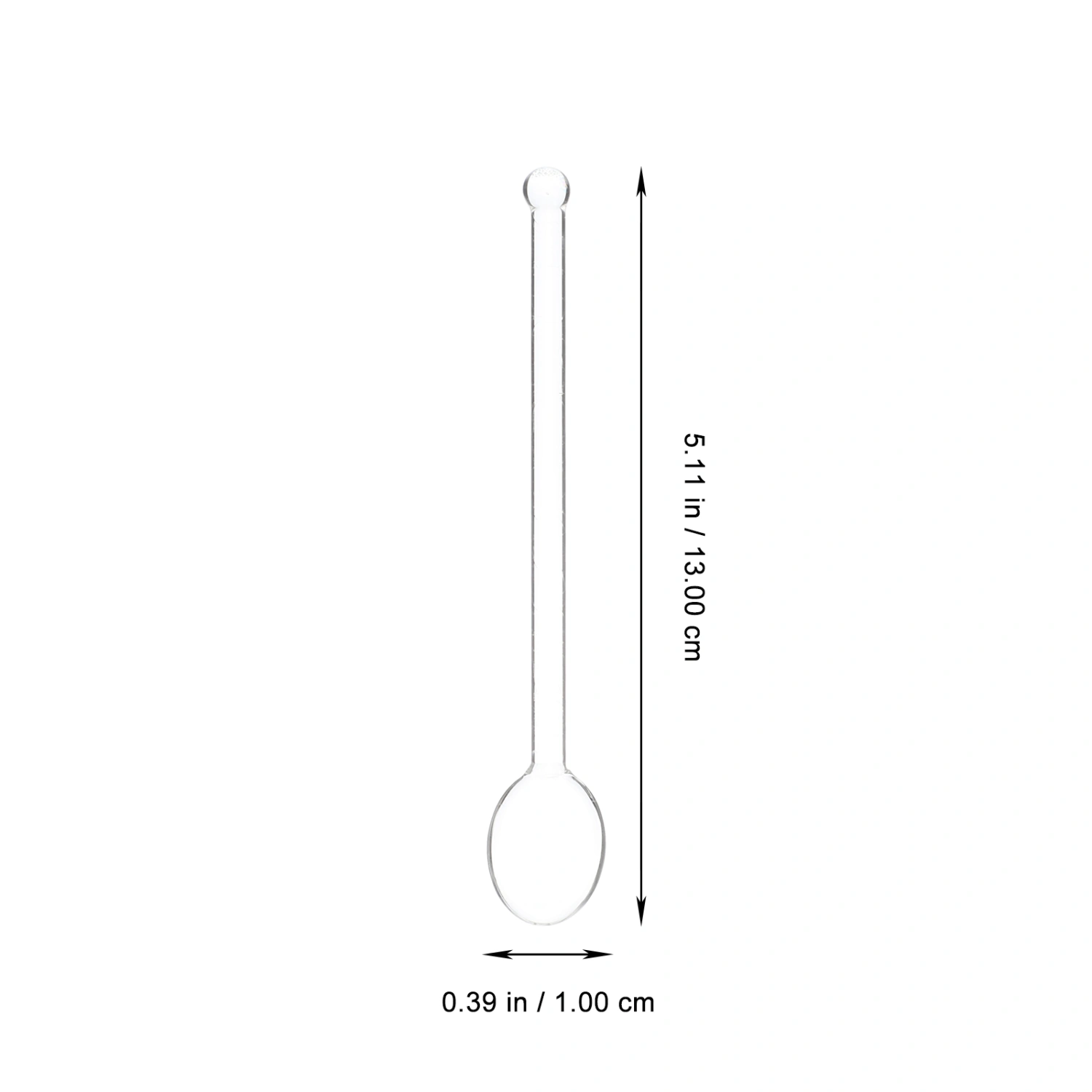 5Pcs Glass Coffee Stirrer Glass Spoons Multi-use Spoons Mixing Spoons Coffee Spoons