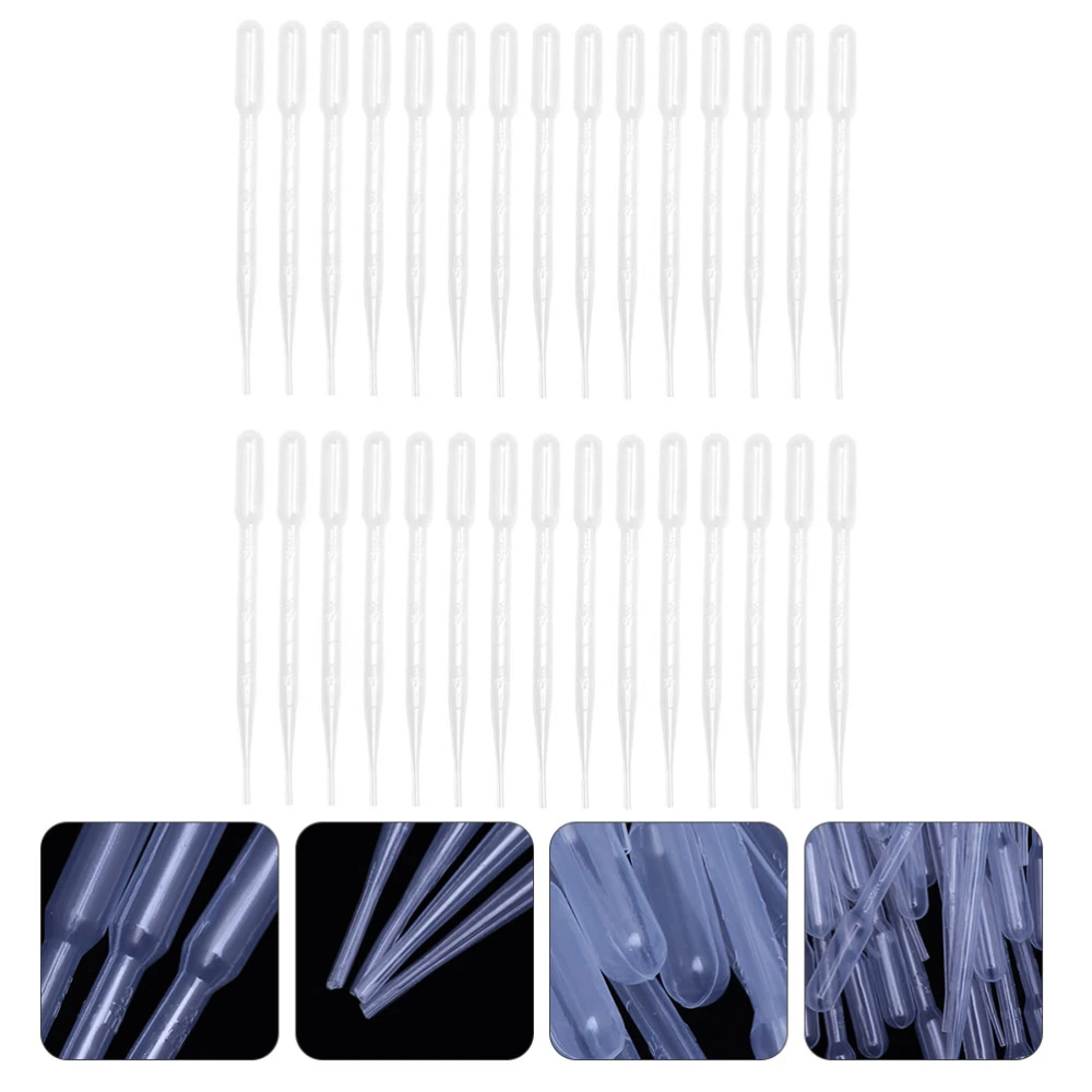 300pcs Plastic Pipettes Disposable Graduated Droppers Set for Makeup Laboratory