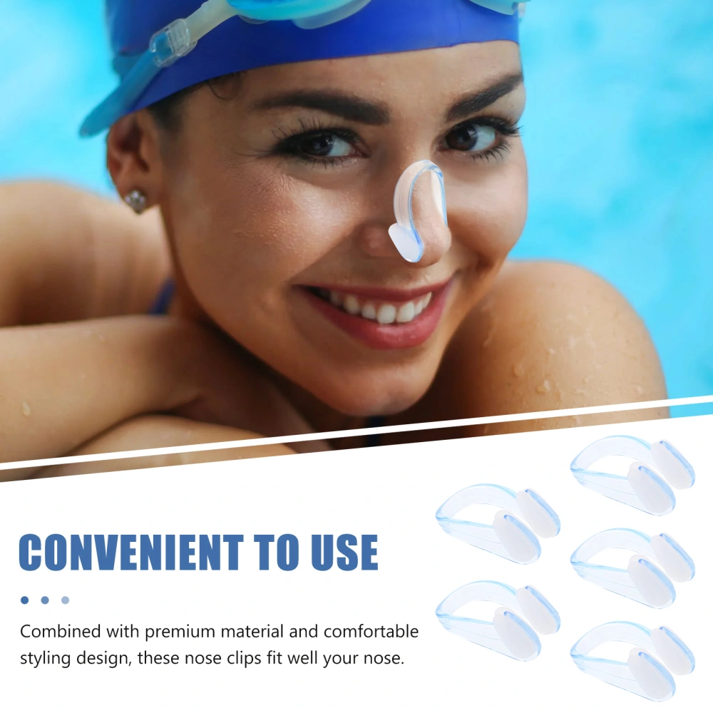 5 Boxes of Professional Nose Clips Wear-resistant Swimming Plugs Convenient Nose Clamps