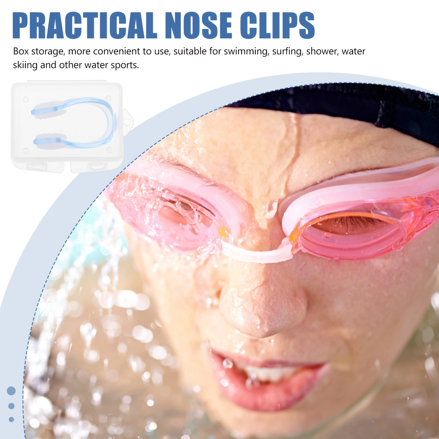 5 Boxes of Professional Nose Clips Wear-resistant Swimming Plugs Convenient Nose Clamps