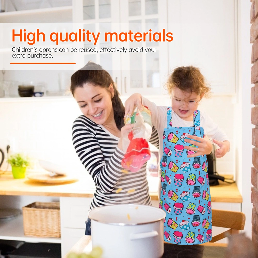 1Pc Practical Cartoon Kids Art Craft Apron Children Painting Apron Painting Smock