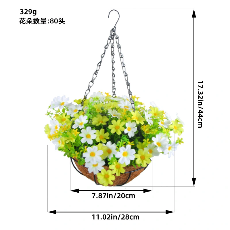 Artificial Flower Hanging Basket Artificial Plant Fake Flower Basket Artificial Hanging Flowers