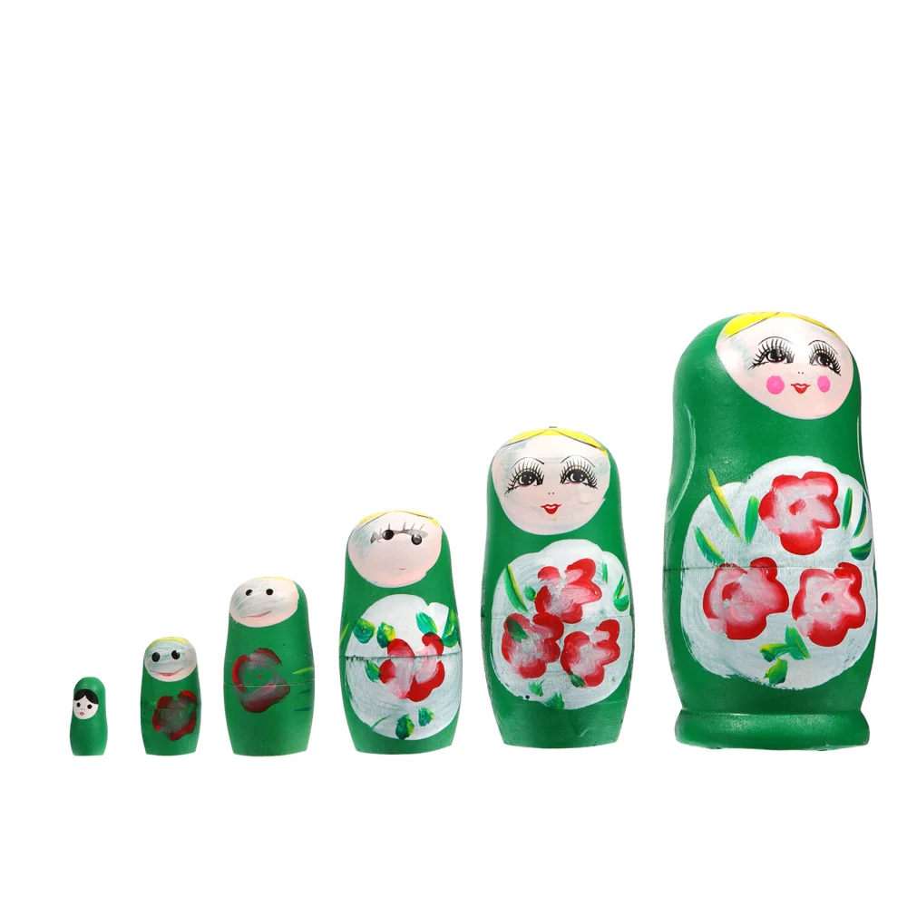 1pc Russian Nesting Dolls Chic Matryoshka Wood Stacking Nested Set Kids Toy