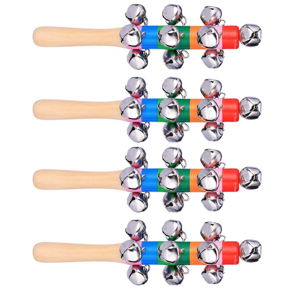 4 Pcs 1 Bag Baby Toys Hand Jingle Bells Interesting Children Rattle Toys