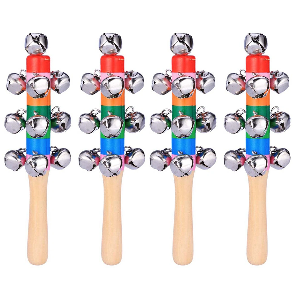 4 Pcs 1 Bag Baby Toys Hand Jingle Bells Interesting Children Rattle Toys