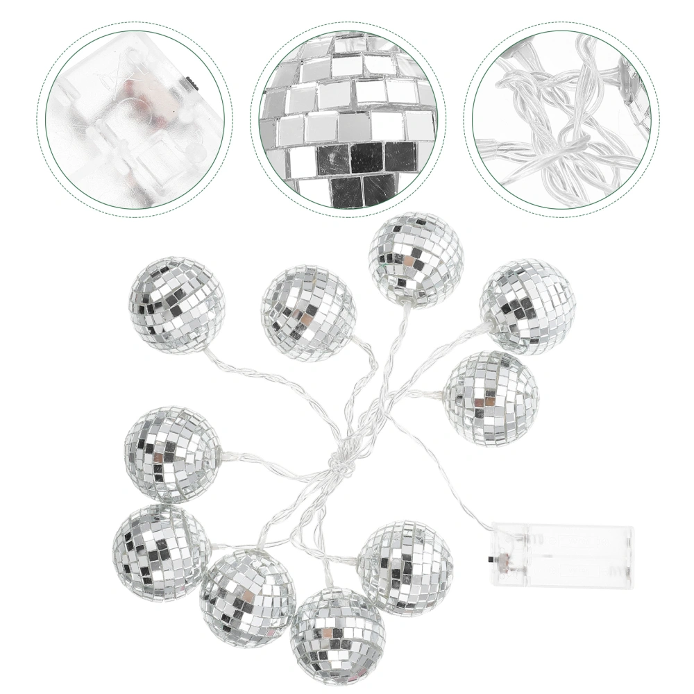 1 set of String Light LED Curtain Light Patio Light Bedroom Outdoor Disco Ball String Light