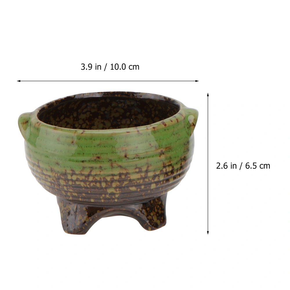 2pcs Simple Style Ceramic Flowerpot Succulent Container Flower Plant Container