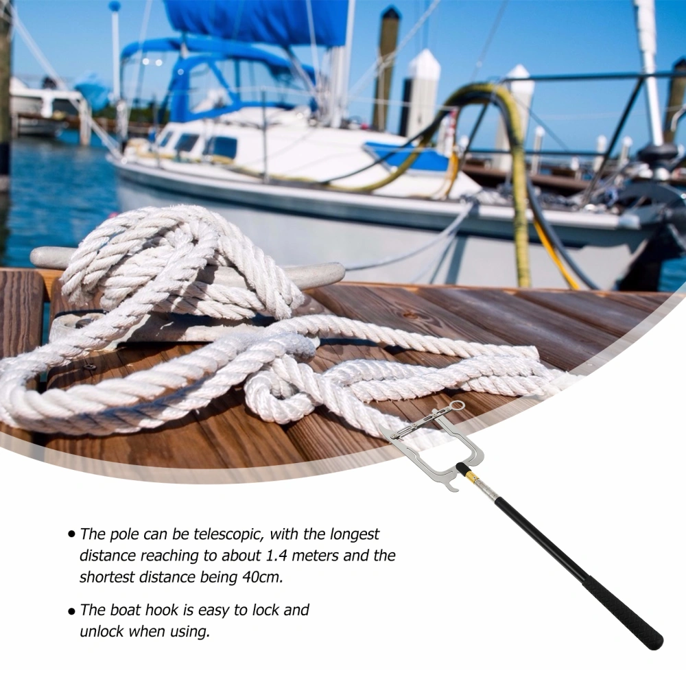 1 Set Boat Hook Telescopic Rod Portable Long Distance Threader Tie Rope Hook