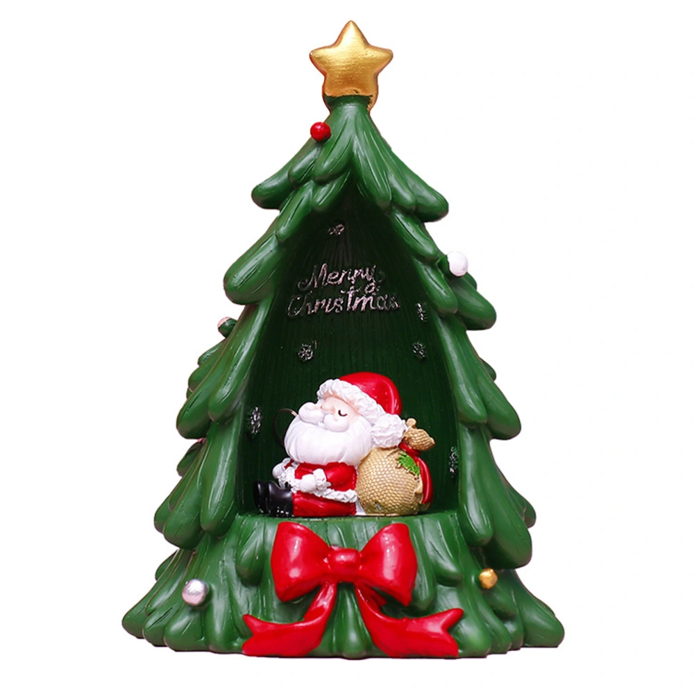 1Pc Christmas Tree Adornment Creative Luminous Decor Home Desktop Ornament Green