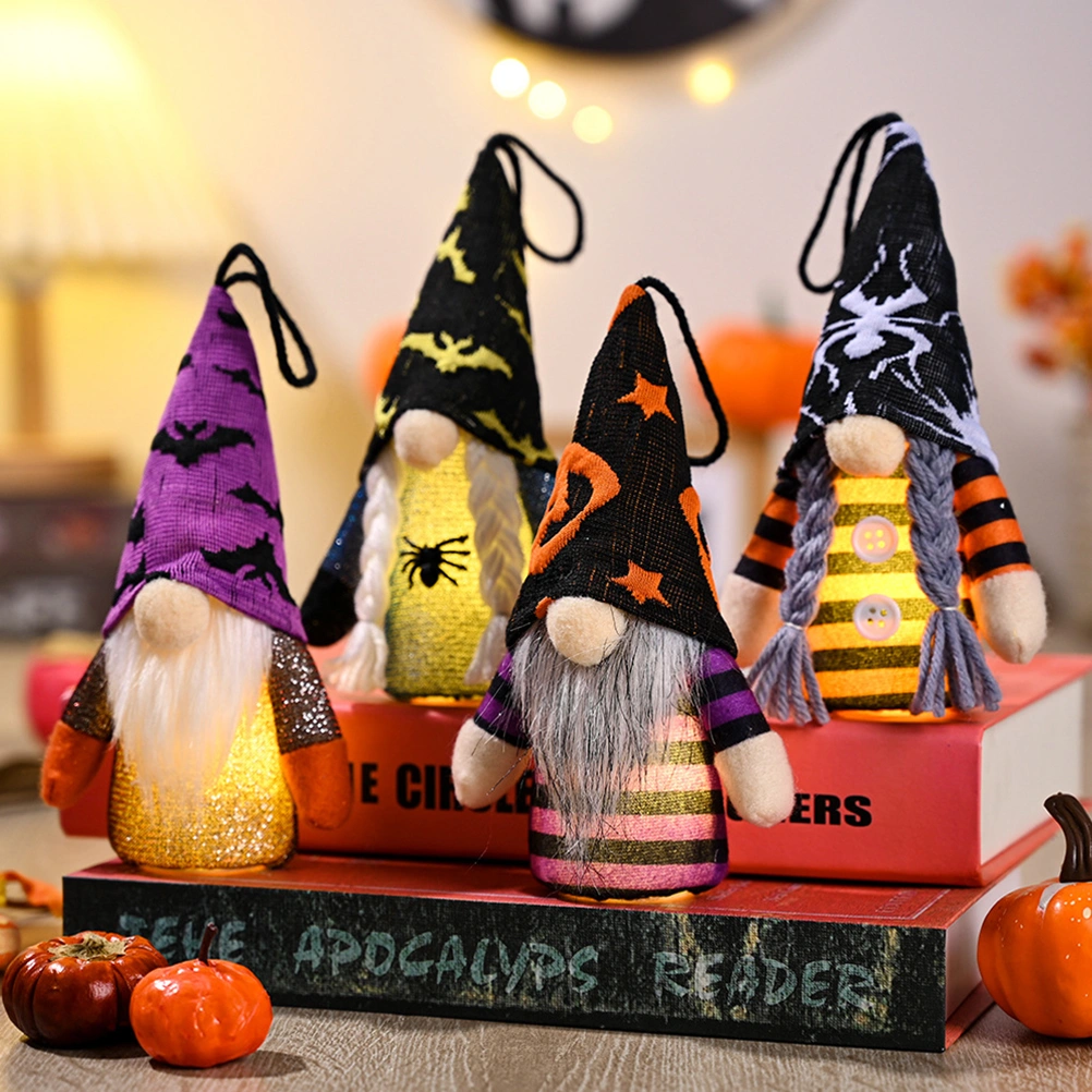 Halloween Gnome Pendants Hanging Gnomes Dolls Luminous Gnome Ornaments