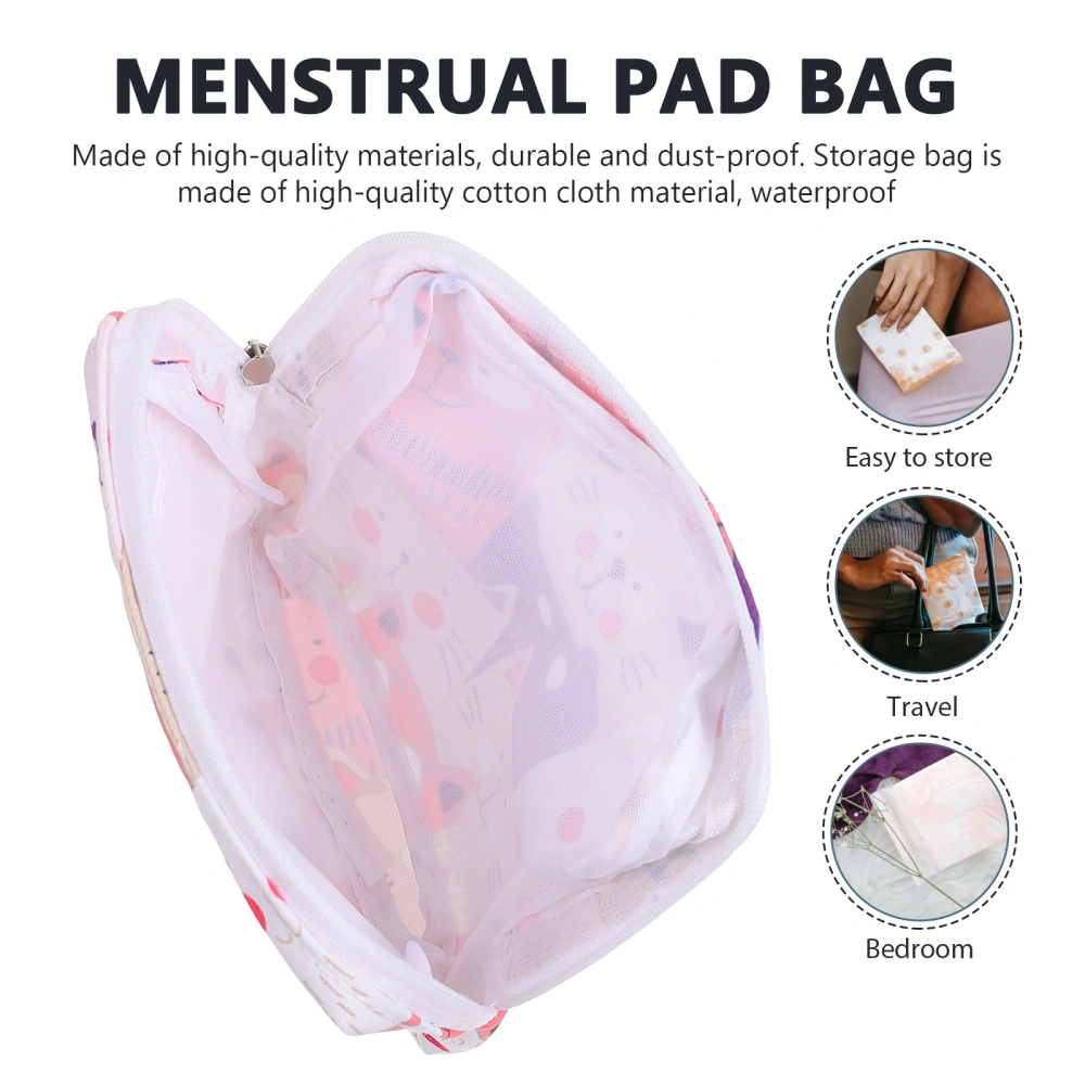 4Pcs Sanitary Napkin Storage Bags Tampon Bags Sanitary Pad Organizers (Assorted Color)