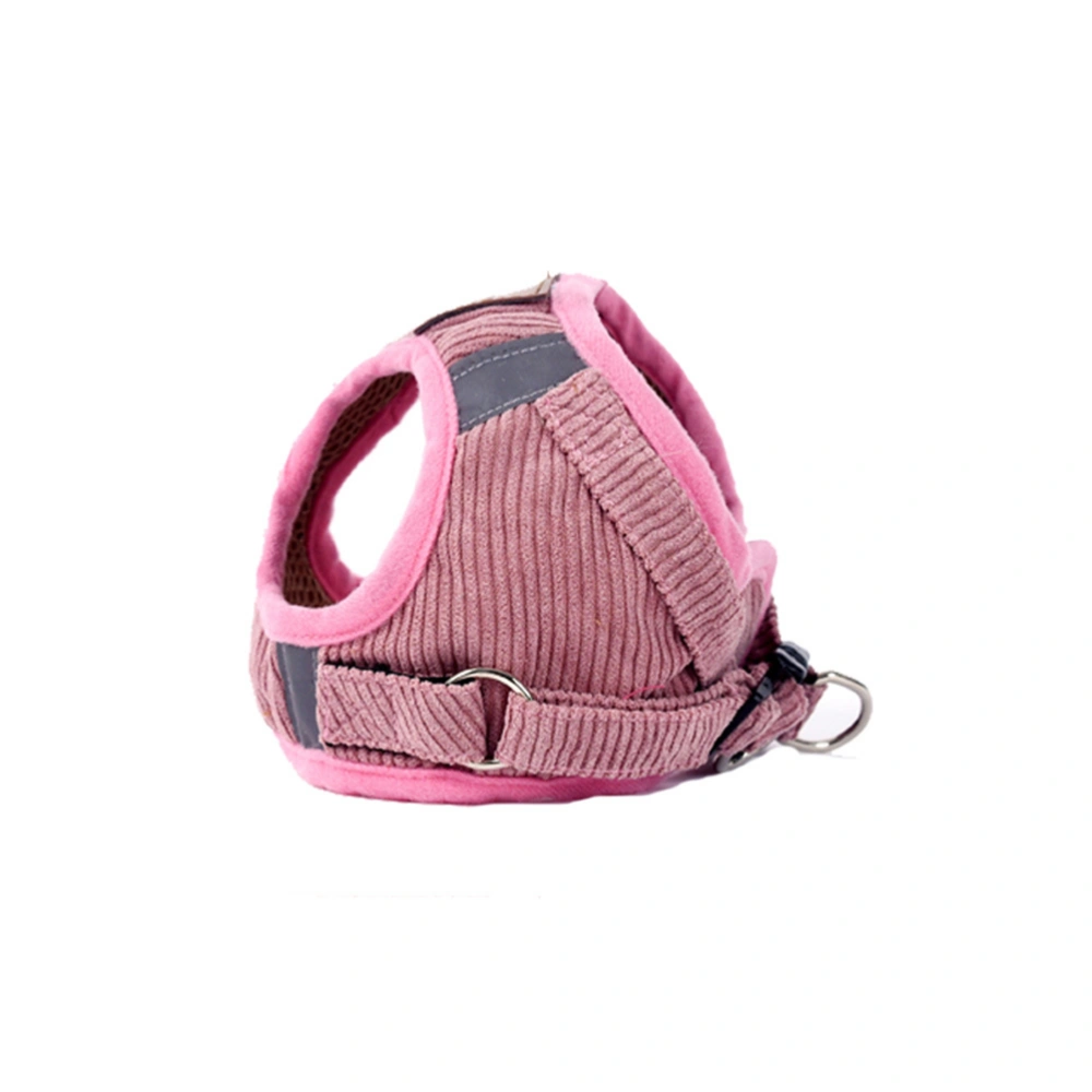 Comfortable Pet Harness Chest Strap Reflect Light Vest Harness for Bichon Dog Pett (Pink Size XS)