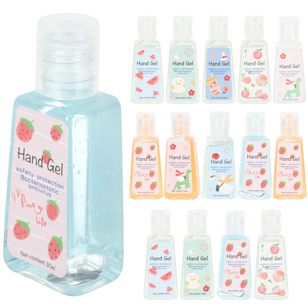 15Pcs Hand Sanitizer Gel Cartoon Hand Sanitizer Portable Hand Gel Daily Life Accessories