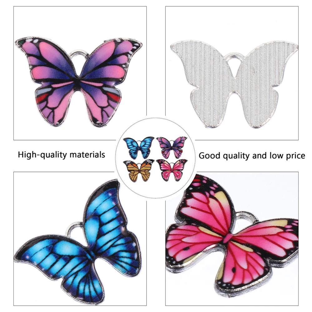 20pcs Butterflies Charm Lovely Pendant DIY Accessories for Jewelry Crafting