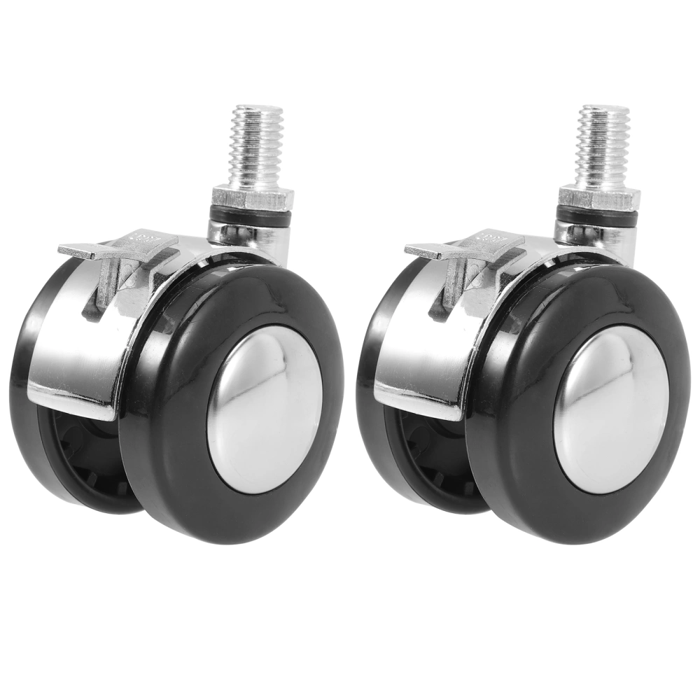 2Pcs Office Chair Wheels Universal Fit Caster Wheels Office Replacement Chair Wheels