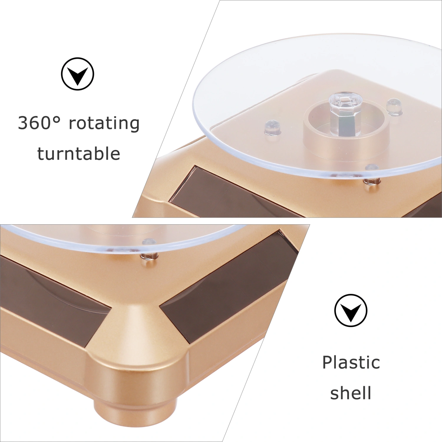Solar Watch Display Stand 360° Rotating Turntable Jewelry Display Stand