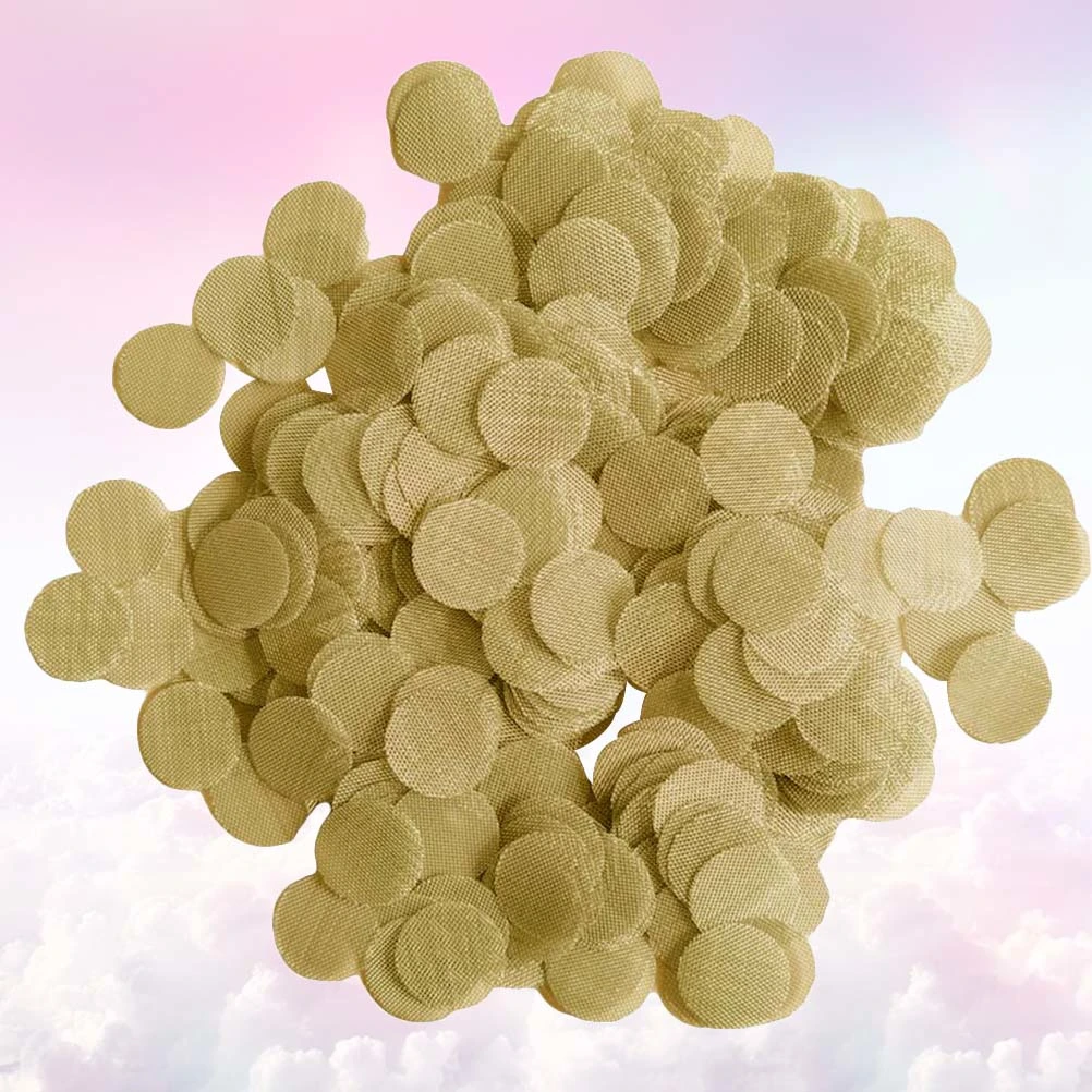 200pcs Pipe Cleaners and Pipe Screens Tobacco Pipe Cotton Cleaning Rod Cigarette Pipe Cleaner Smoking Metal Screens (White Pipe Cleaners and Golden Pipe Screens)