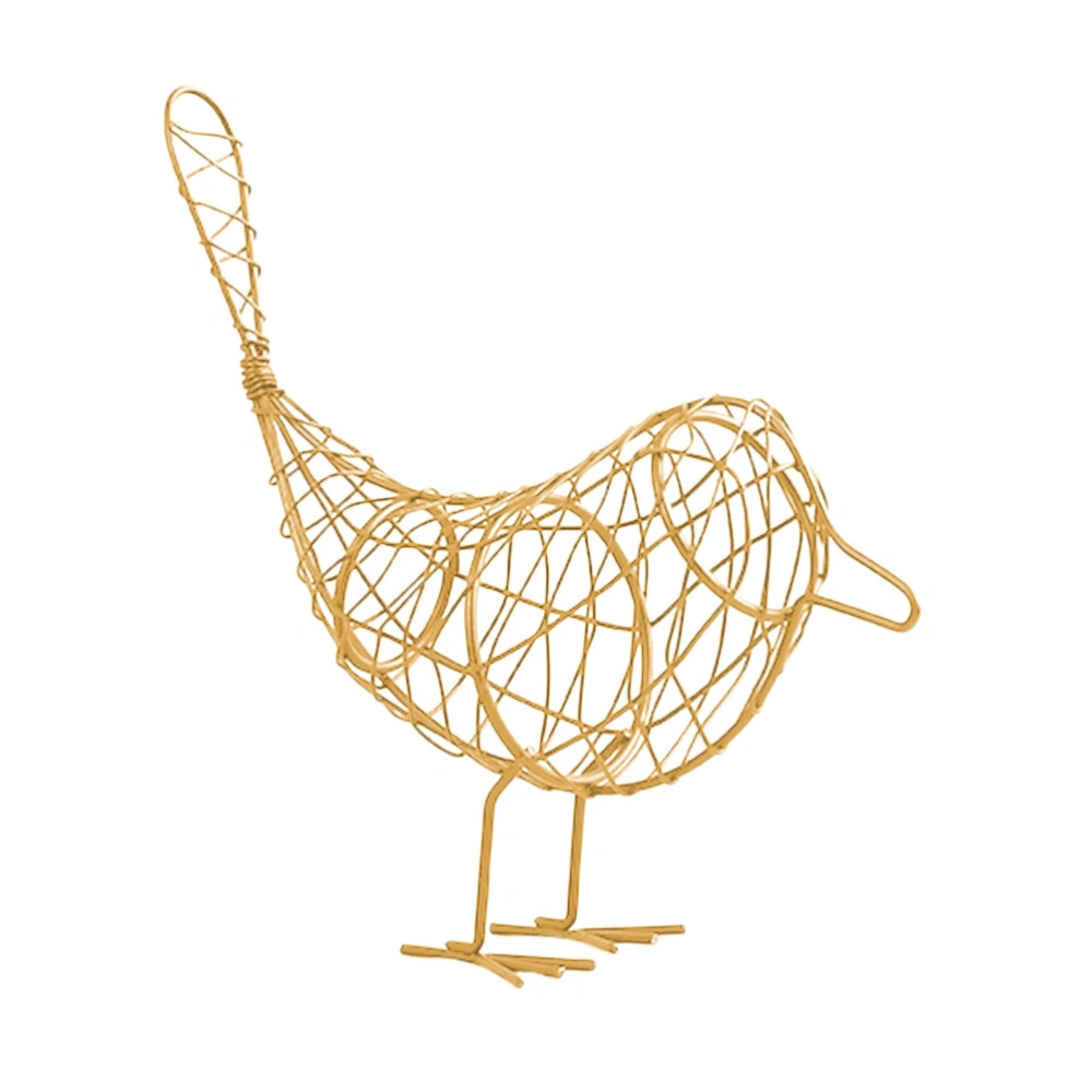 Iron Wire Bird Craft Home Office Garden Decoration Photography Bird Prop