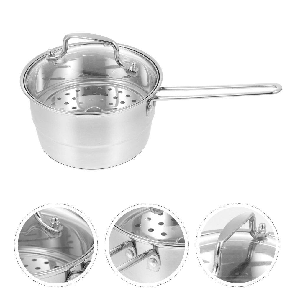 1 Set Stainless Steel Noodle Pot Household Milk Pot Cooking Pot Steaming Pot