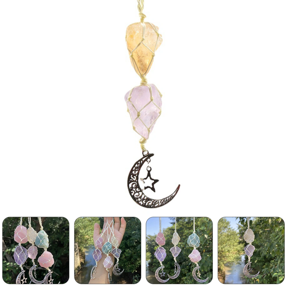 1pc Creative Car Mounted Hanging Ornament Stone Pendant Car Interior Pendant