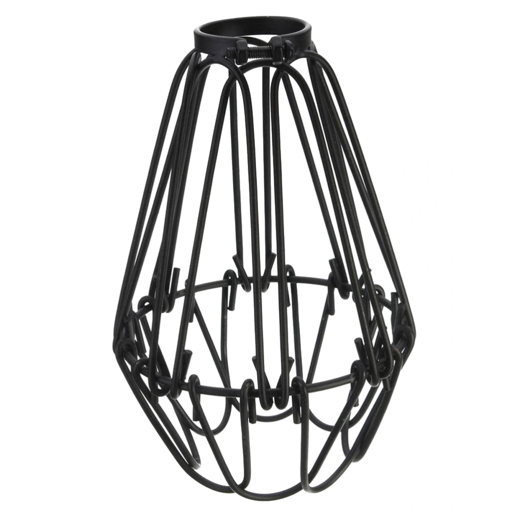 Vintage Pendant Lamp Fashion Iron Wire Light Cage DIY Lamp Shades for Home Bar Cafe Restaurant (Black)