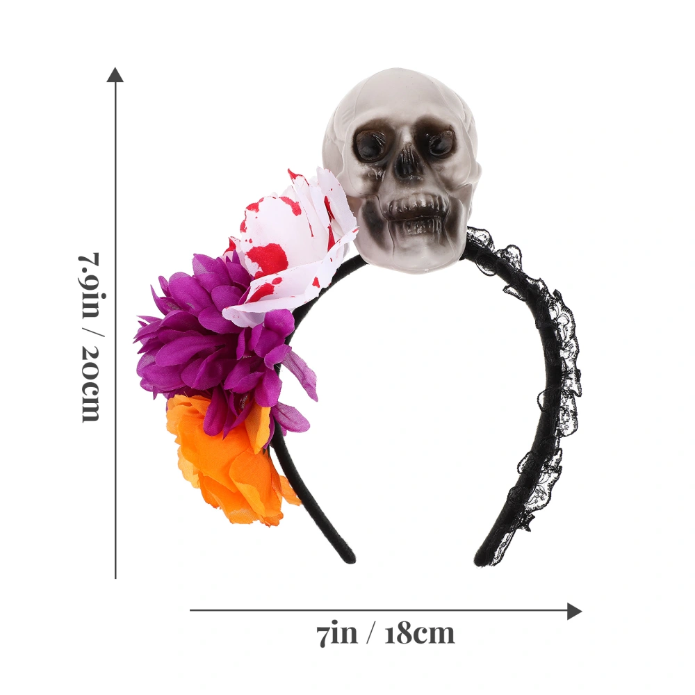 Halloween Hair Band Flower Hair Band Creative Rose Skull Head Party Decoration