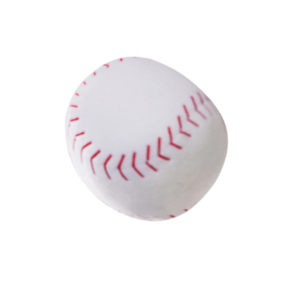 1pc Plush Voice Controled Toy Hand Stick Toy Baseball Shape Rattle for Baby Newborns(White)