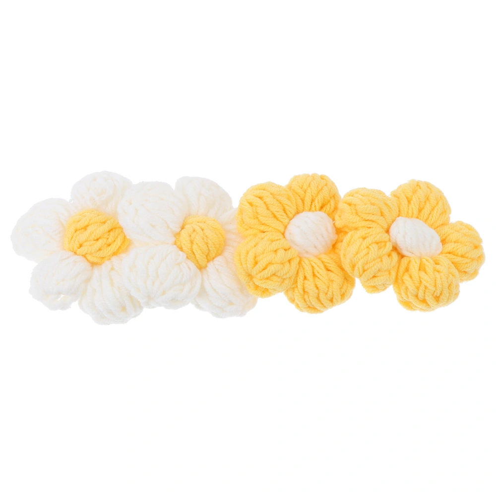 4pcs Manual Flower Ornament Lovely Applique Clothes Sewing Accessories