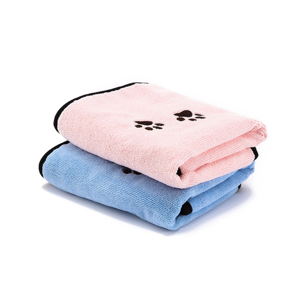 Pet Dog Bath Towel Super Absorption Bath Supplies 50x90cm (Blue)