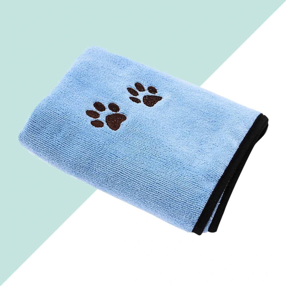 Pet Dog Bath Towel Super Absorption Bath Supplies 50x90cm (Blue)