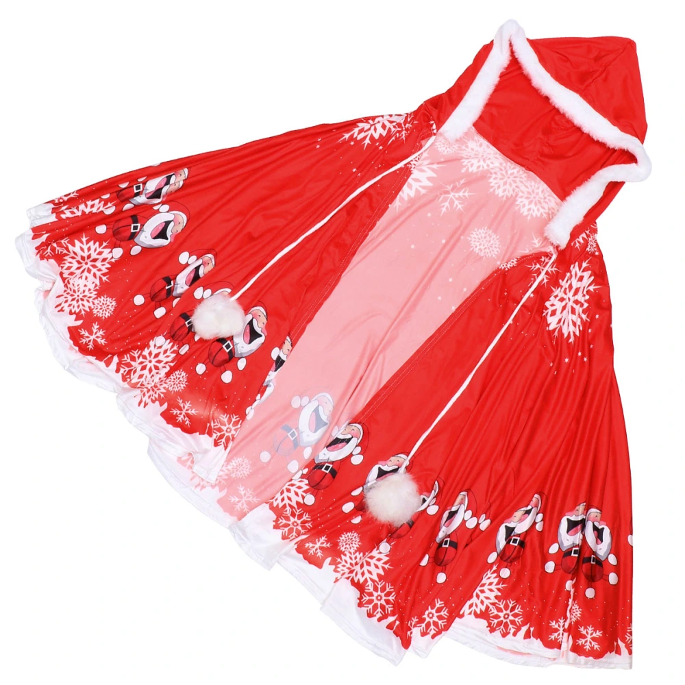 1pc Christmas Cloak Stage Performance Party Clothes Christmas Red Cloak Clothing