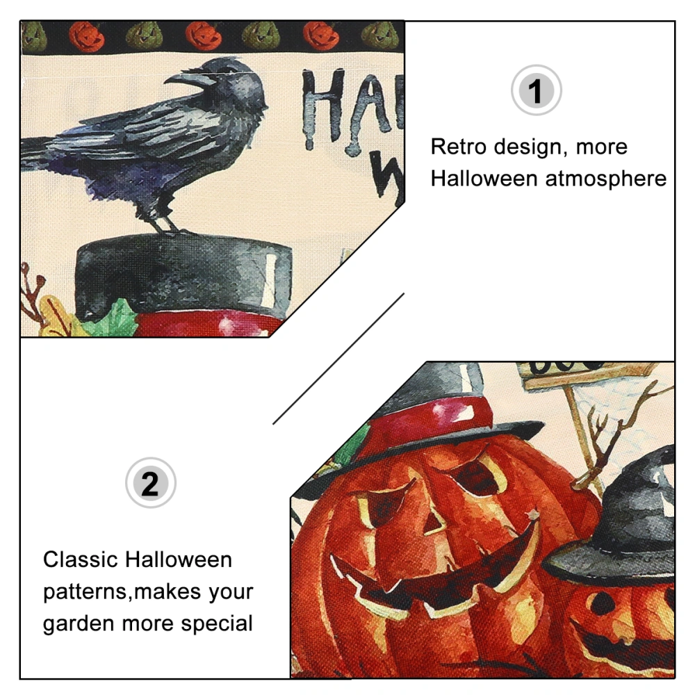 Garden Decorative Flag Unique Garden Flag Halloween Garden Banner for Outside