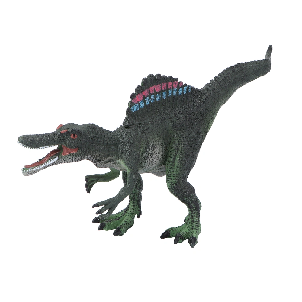 1Pc Spinosaurus Adornment DIY Crafts Hollow Plastic Dinosaurs Model (Dark Brown)