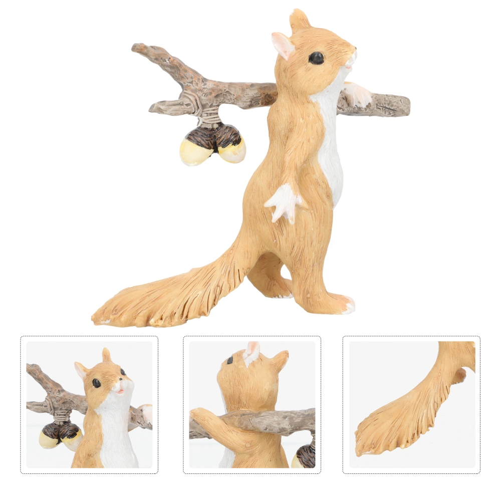 Adorable Resin Squirrel Decor Squirrel Adornment Resin Animal Decoration