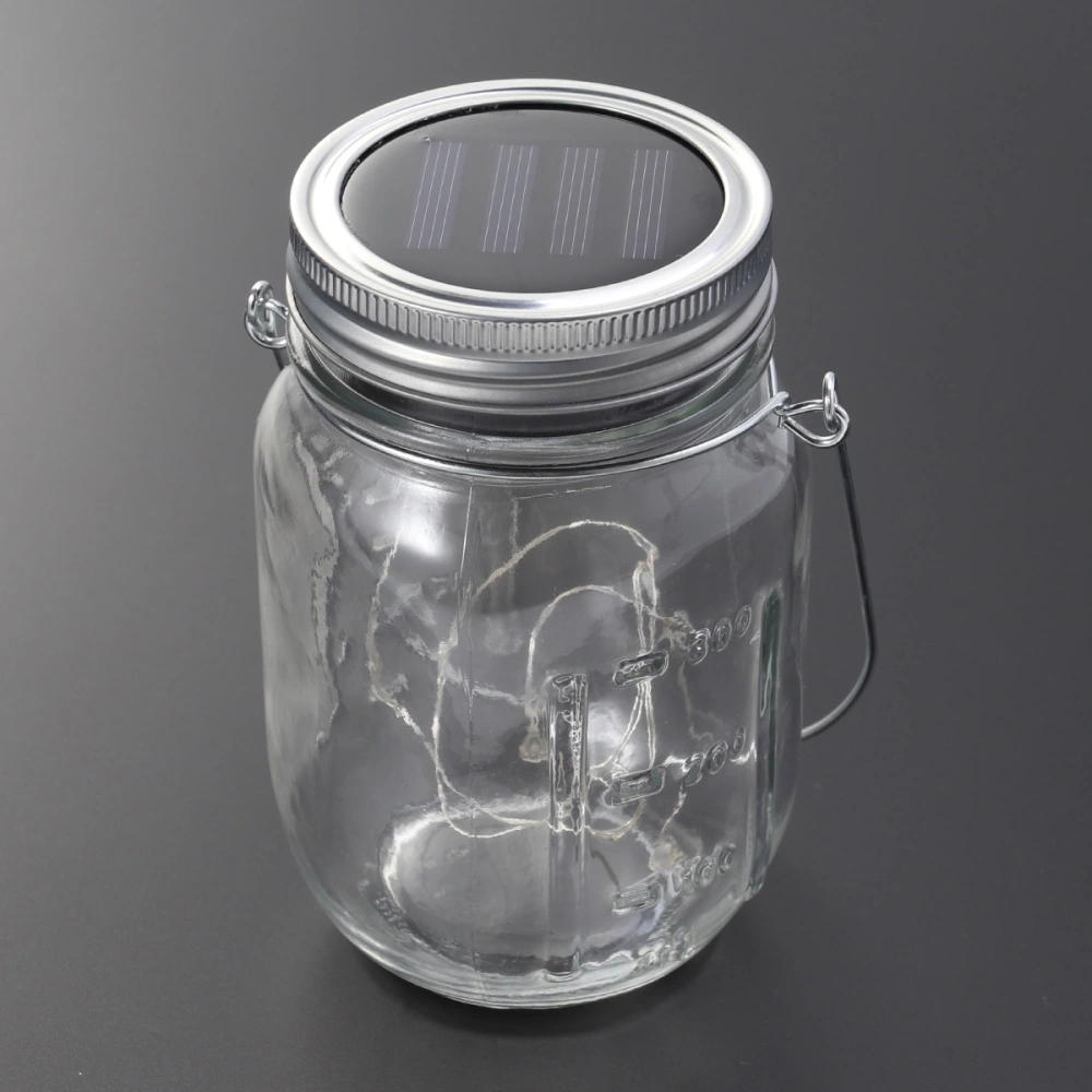 4PCS Solar Mason Jar Lamp Solar Mason Jar Hanging Lights Mason Jar Lights Fairy Decoration for Garden Yard Cold White