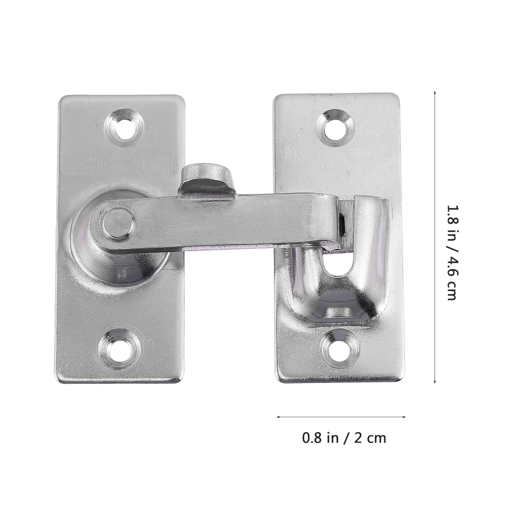 1 Set Stainless Steel Flat Door Lock Buckle Simple Sliding Door Latch Bolt