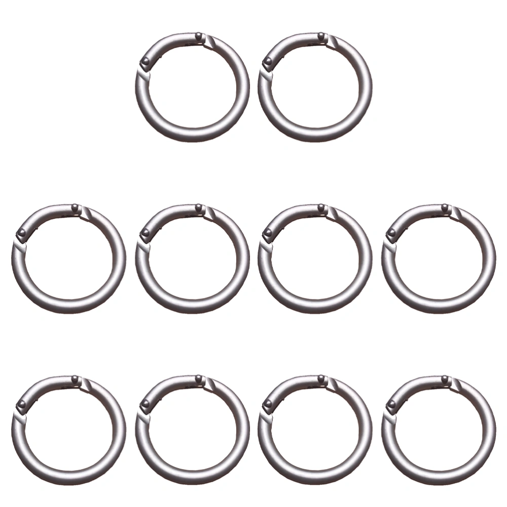 10pcs Outdoor Climbing Buckle Round Aluminum Alloy Climbing Buckle Key Chain