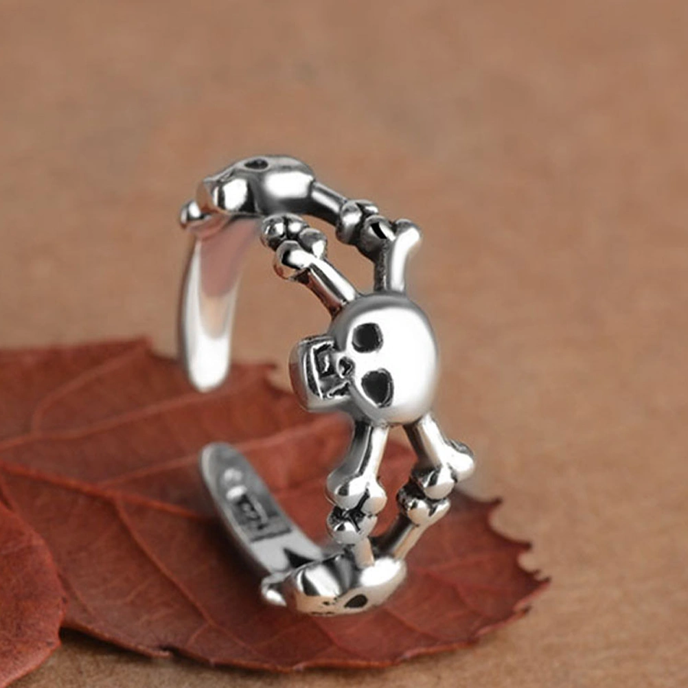 Open Ring Halloween Skull Ring Adjustable Finger Ring Fashion Ring Decoration