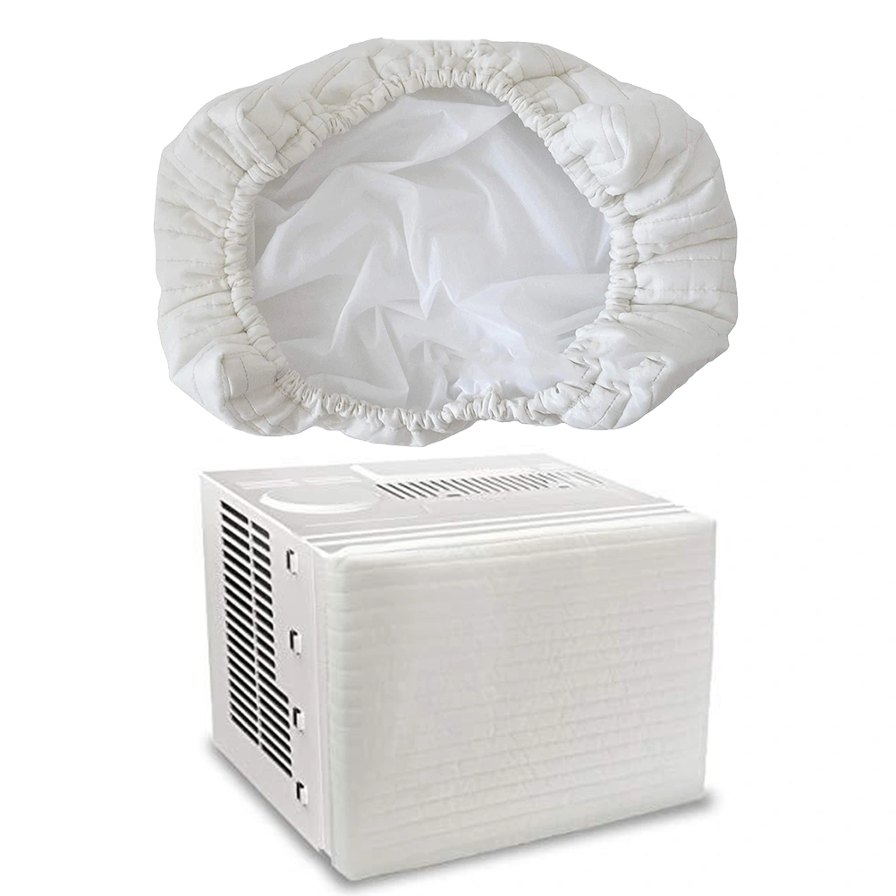 Indoor Air Conditioner Cover Double Insulation Cooling Fan Windshield Useful Air Conditioner Case for Home Bedroom Living Room (Beige)