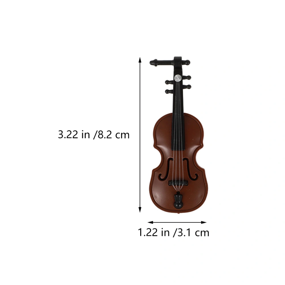 8Pcs Mini Violin Adornment Simulation Violin Craft Mini Instrument Model Mini House Decor