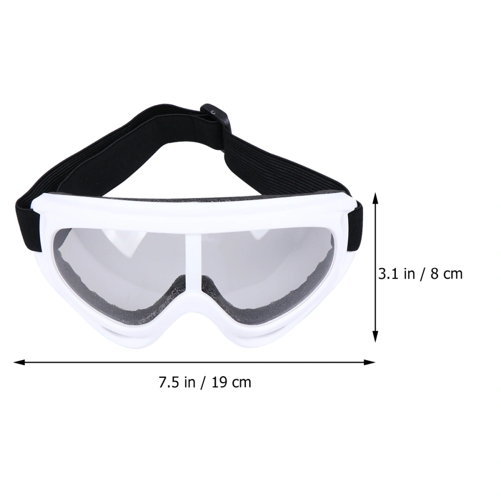 2pcs Outdoor Cycling Glasses Skiing Goggles Protective Eyeglasses Spittle Baffles (Black+White Frame)