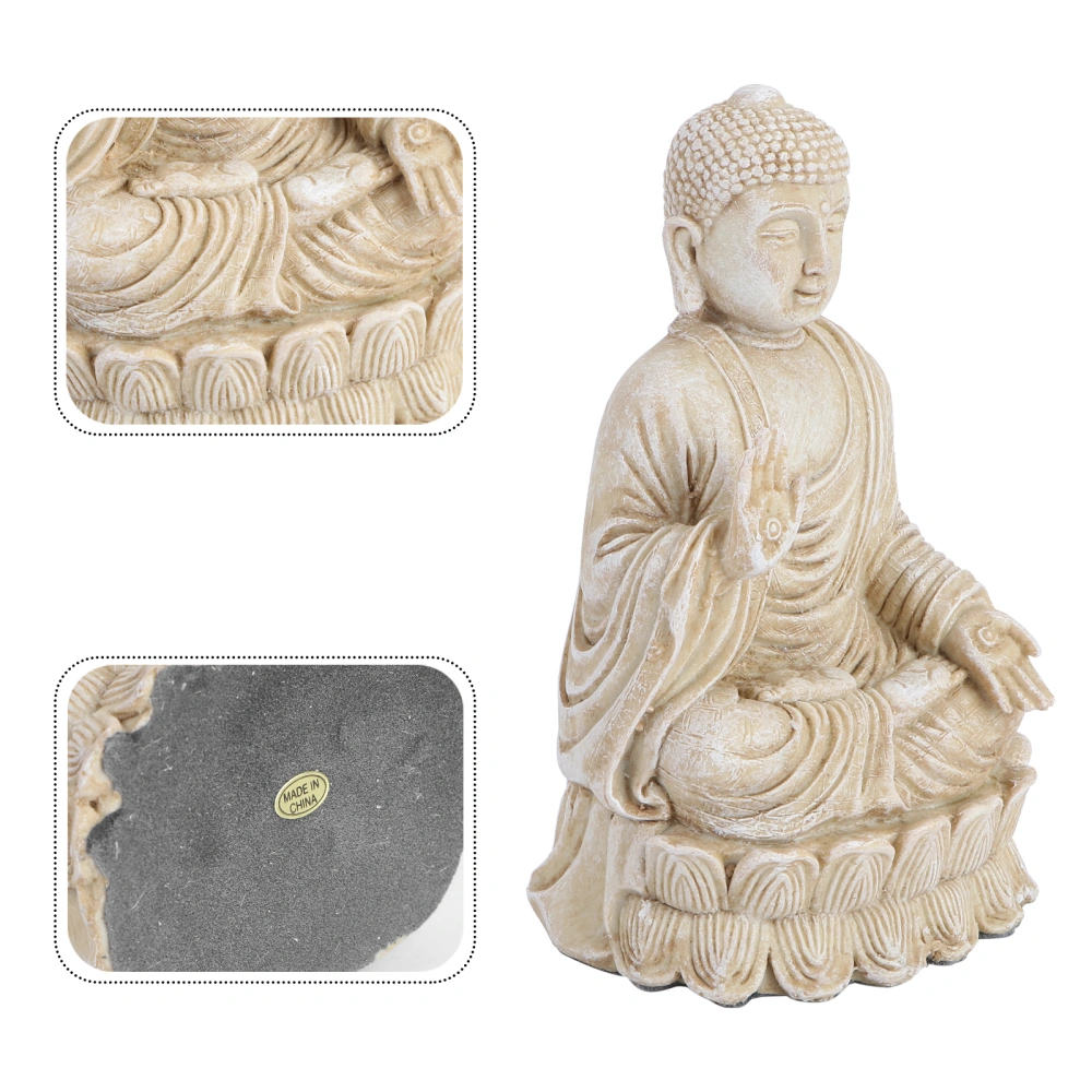 1pc Buddha Statue Resin Lifelike Miniature Meditation Buddha Sculpture Figurine