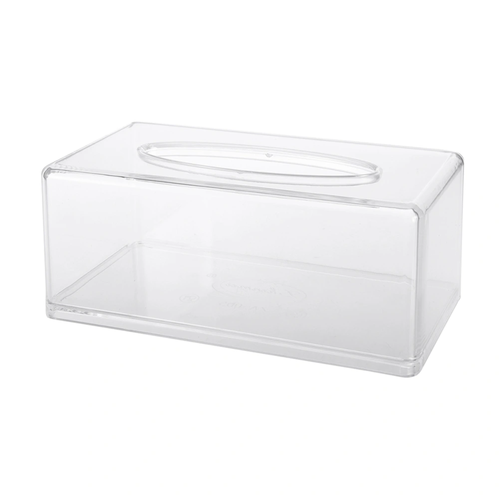 2 Pcs Tissue Box Fashion Acrylic Transparent Tissue Holder Paper Storage Box Tissue Case for Home Restaurants Hotels (Rectangle)