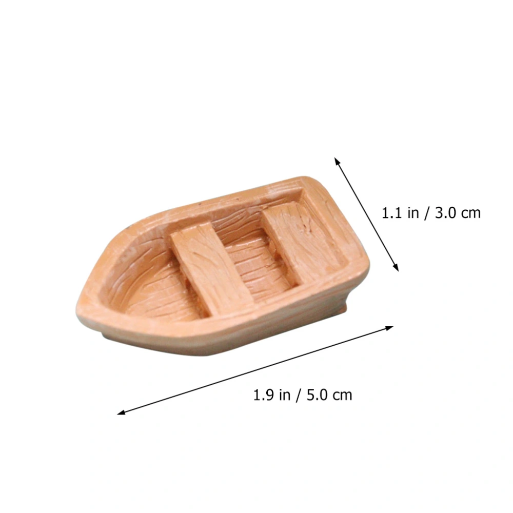 5Pcs Dollhouse Ornaments Lifelike Micro Landscape Decors Simulation Mini Boat