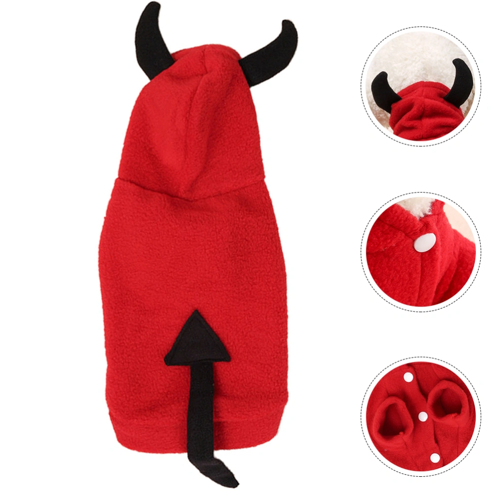 1pc Halloween Devil Pet Clothes Winter Clothes Casual Costume Pet Supplies