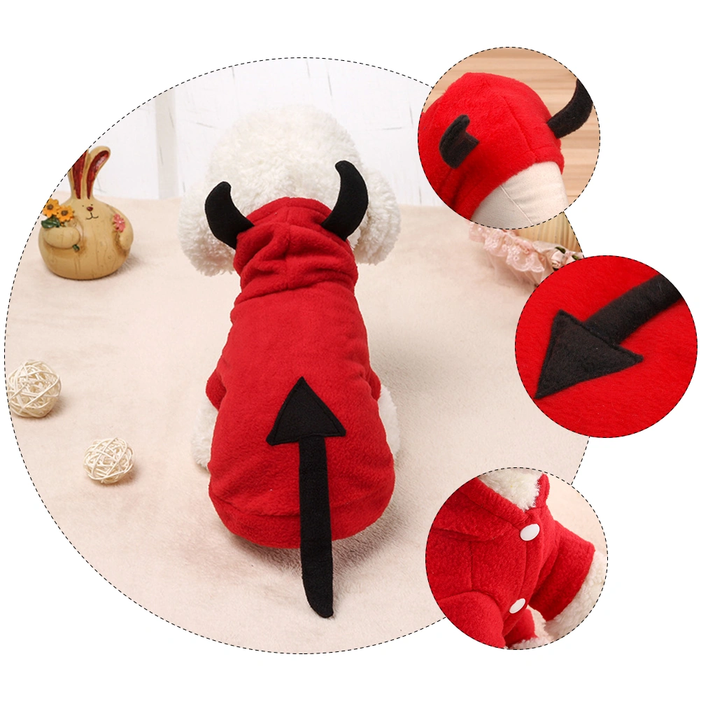 1pc Halloween Devil Pet Clothes Winter Clothes Casual Costume Pet Supplies