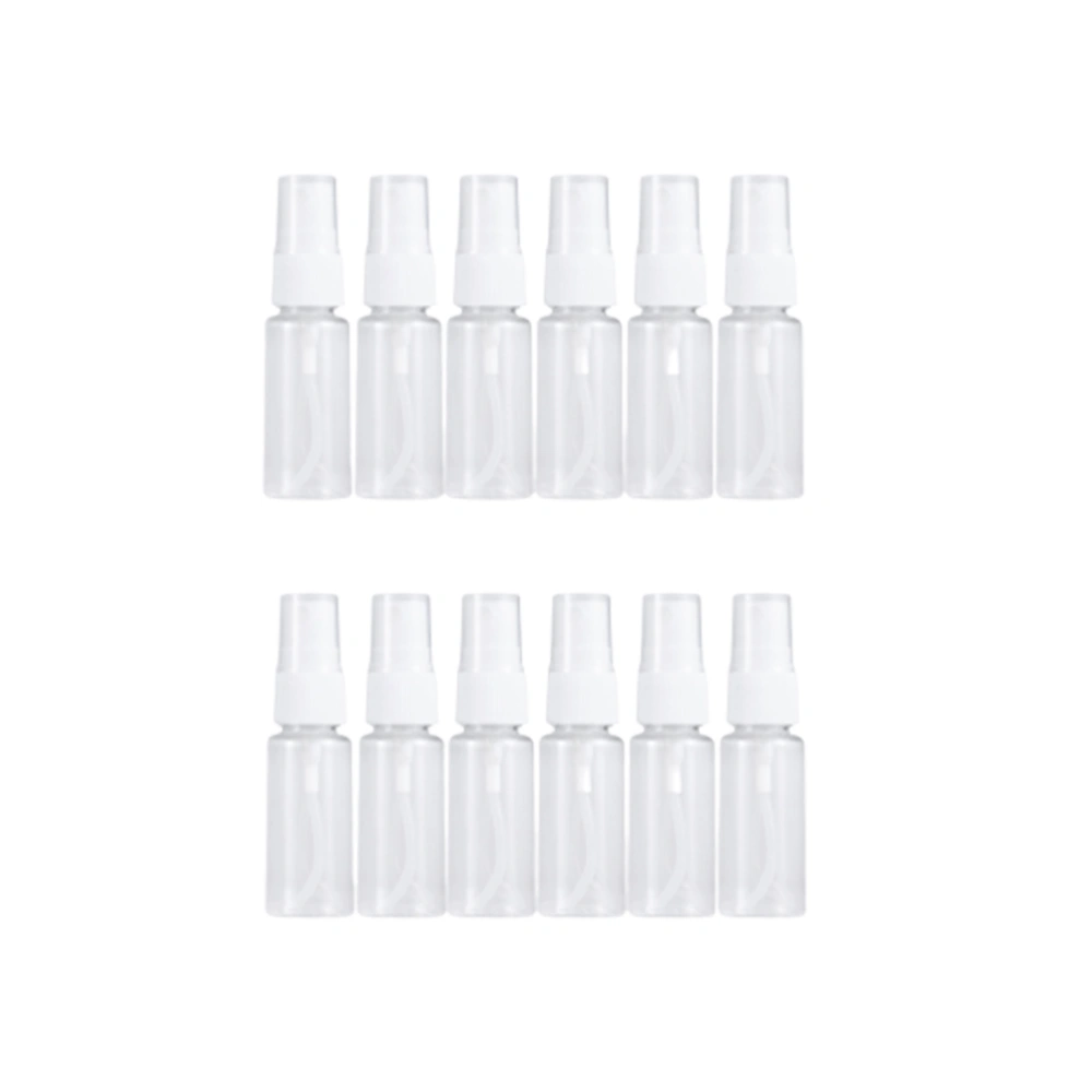 12Pcs 20ml Transparent Spray Bottle Makeup Perfume Bottles Press Pump Bottle Subpackaging Travel Bottles