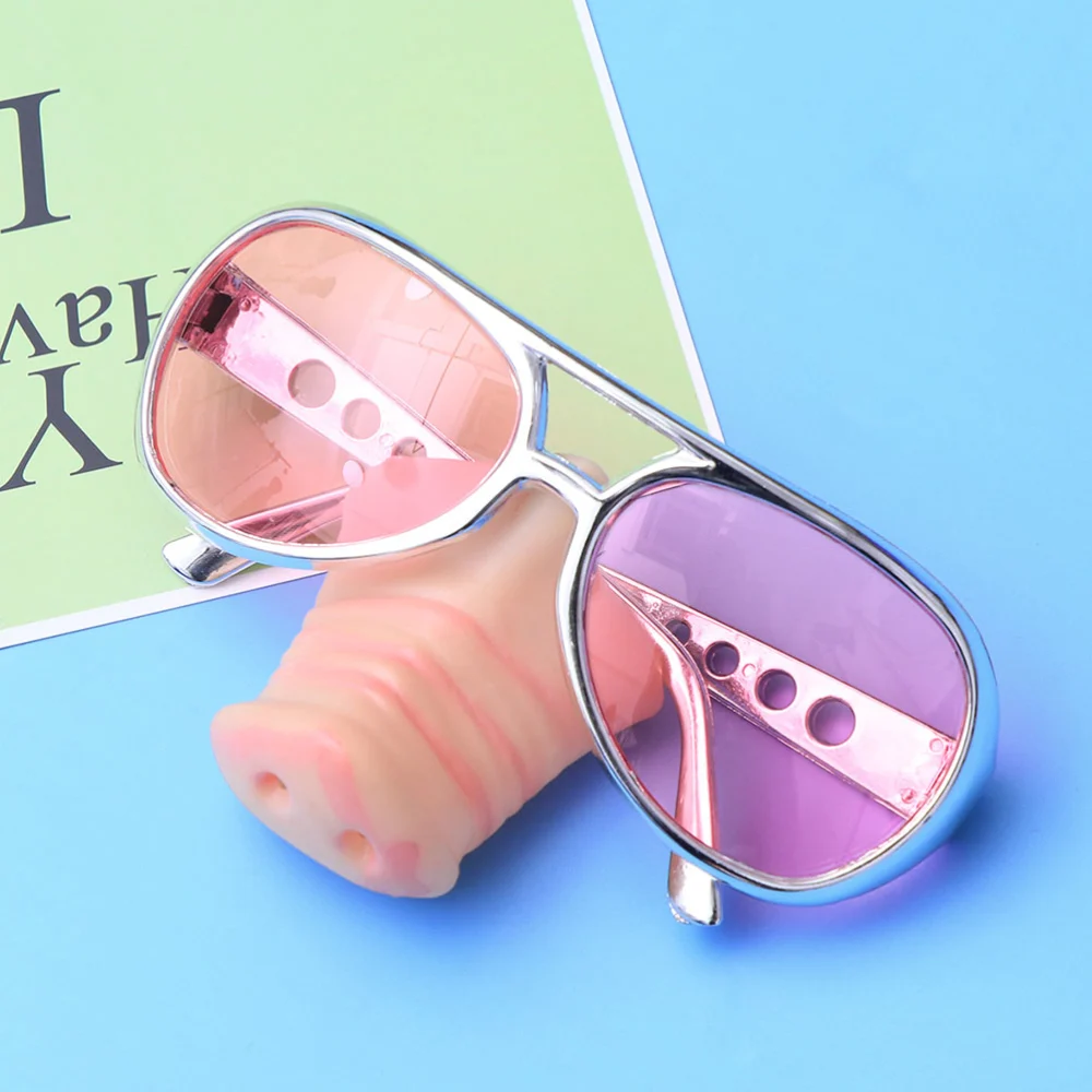 2pcs Pig Nose Glasses Funny Cosplay Glasses Creative Party Glasses Party Supplies (Pink)